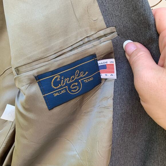 Circle S Western cowboy suit sport coat jacket gray 42L - Picture 6 of 7